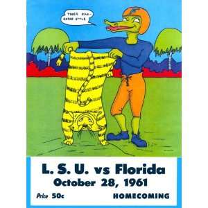 1961 Florida vs. LSU 36 x 48 Canvas Historic Football 