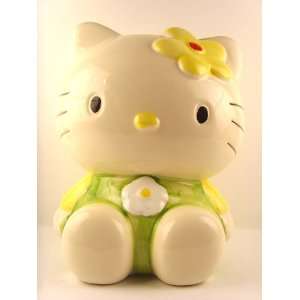  A Lovely Kitty Coin Bank with a Yellow Flower on Head 