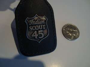 Indian Motorcycle / Indian Black Leather Key Chain/ Key Fob  