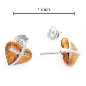 130 LAVAGGI Heart Earrings Beautifully Crafted in 14K/925 Gold Plated 