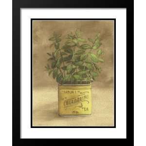 Jose Gomez Framed and Double Matted Art 25x29 Plant In Yellow Tea Can 