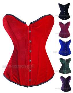NEW Red Velvet Super Sexy Corset Special Design Large  
