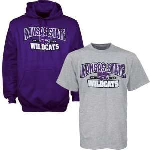  Kansas State Wildcats Purple Hoody Sweatshirt & T shirt 