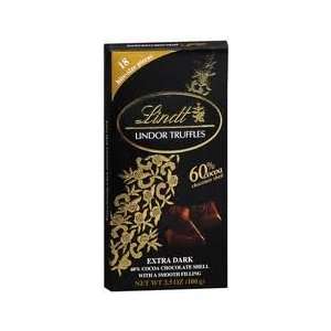 Lindt Lindor Truffle 60% Extra Dark Chocolate Bar   Pack of 4