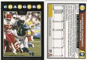 Topps 2008 Black 9/ 12 LaDAINIAN TOMLISON Chargers  