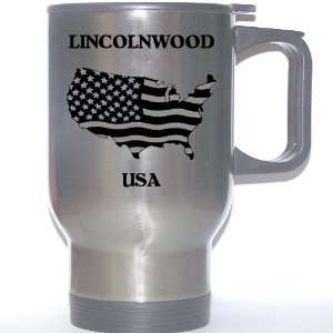  US Flag   Lincolnwood, Illinois (IL) Stainless Steel Mug 