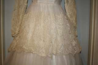 Vintage 1940s Strapless Wedding Dress w/ lace jacket  