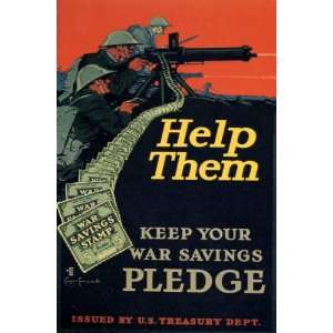  HELP THEM KEEP YOUR WAR SAVINGS PLEDGE ARMY WAR SMALL 