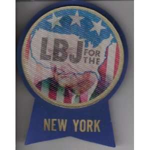  LBJ FOR THE USA NEW YORK BUTTON FLASHING 2D Everything 