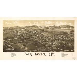  1886 Fair Haven, Vermont , birds eye map