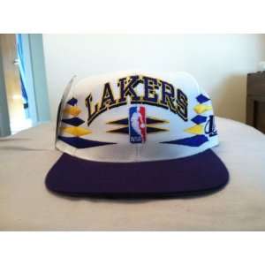   Los Angeles Lakers Vintage White Spike Snapback Hat 