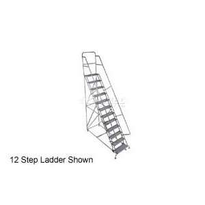   Grip 24W 15 Step Steel Rolling Ladder 10D Top Step: Home Improvement