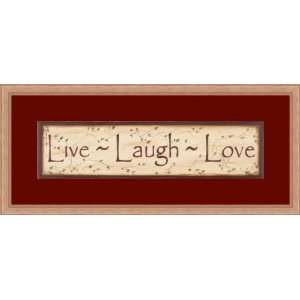  Live Laugh Love by Kim Klassen   Framed Artwork