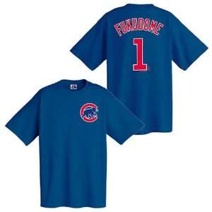 Mens Chicago Cubs #1 Kosuke Fukudome Name and Number Tshirt:  