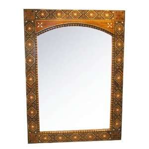  Syrian inlaid mirror   26x36   Multi colored woods