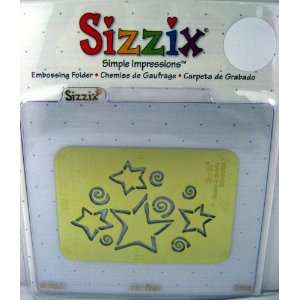  Sizzix Simple Impressions Embossing Folder   Stars 