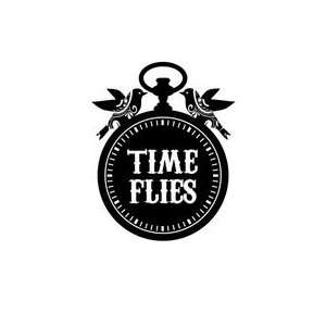  Time Flies Itty Bitty Red Rubber Stamp (Unity Stamp Company 