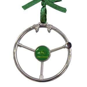 John Deere Steering Wheel Christmas Ornament