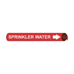 C4096   Pipe Marker Precoiled, Sprinkler Water w/R, Fits 2 1/2   3 1 