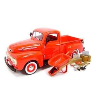  1952 FORD PICKUP RED W/ACCESSORIES 1:24 DIECAST MODEL 
