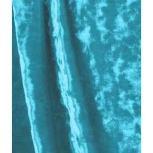  Turquoise Crushed Stretch Velvet Fabric Arts, Crafts 