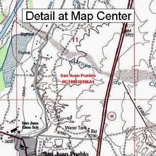 USGS Topographic Quadrangle Map   San Juan Pueblo, New Mexico (Folded 