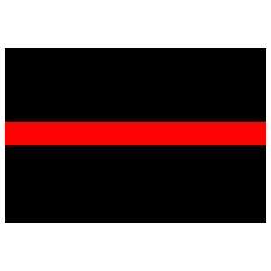   Thin Red Line Reflective Rectangle Decal Firefighter: Everything Else
