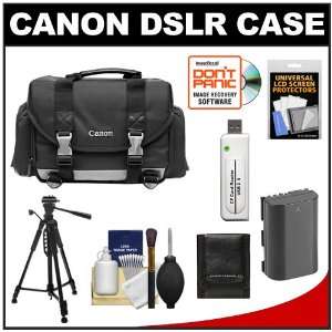  Canon 200DG Digital SLR Camera Case Gadget Bag + LP E6 