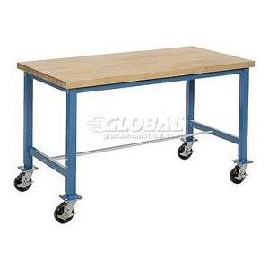  72 X 24 Maple Square Edge Packaging Bench With Caster Kit 