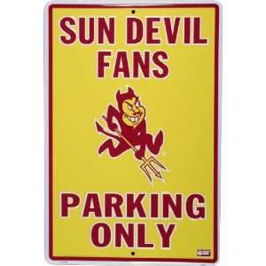  ARIZONA STATE SUN DEVILS Metal Parking Sign 12 x 18 
