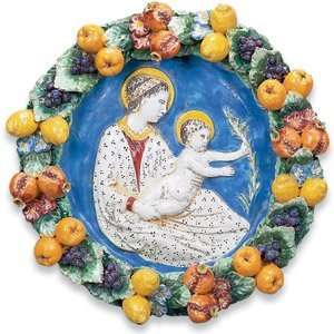  Handmade Toscana Della Robbia with Madonna and Child From 
