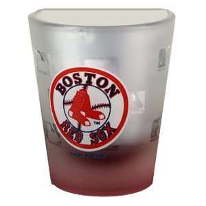  Boston Red Sox Frosted Shot Glass: Kitchen & Dining