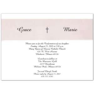  Pink Band With Cross Confirmation Invitations: Everything 