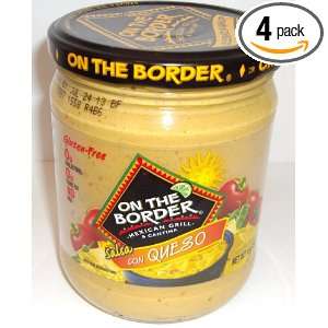 On the Border Salsa con Queso   Cheese Dip   15.5 Oz Jar (Pack of 4 