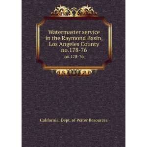   Los Angeles County. no.178 76 California. Dept. of Water Resources