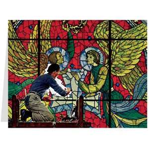  Norman Rockwell Repairing Stained Glass Holiday Cards 