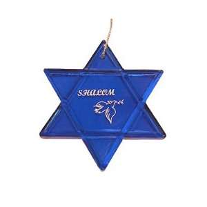   Shalom Blue Hanukkah Star of David Holiday Ornament: Home & Kitchen