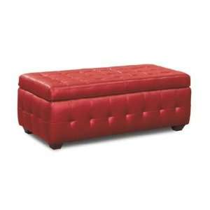   Leather Lift Top Tufted Storage Bench/Trunk by Diamond Sofa Furniture