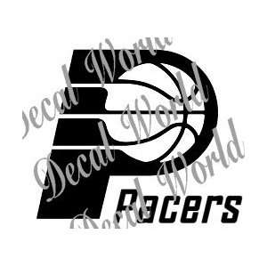  INDIANA PACERS LOGO NBA WHITE DECAL VINYL STICKER 