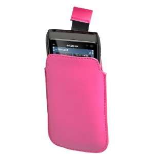  Brand New Pink Leather Pouch Sleeve Case Cover For The Nokia N8 