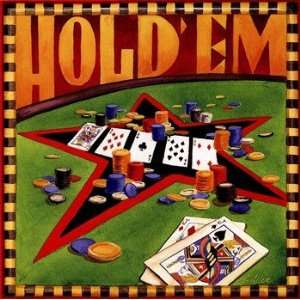  Geoff Allen Hold em Poker 10x10 Poster Print