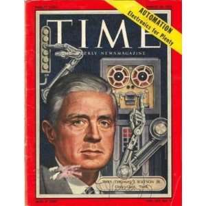 Thomas Watson Jr Signed 1955 Time Mag Cover Ibm Jsa Loa  