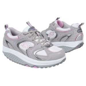 SKECHERS Shape Ups Womens Action Packed Gray Pink Sneakers Shoes All 