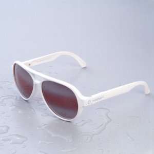 Pearl White Aviator Floating Sunglasses with Polarized Polycarbonate 