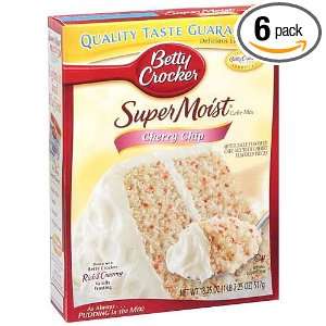 Betty Crocker Supermoist Cake Mix, Cherry Chip, 15.25 Ounce (Pack of 6 