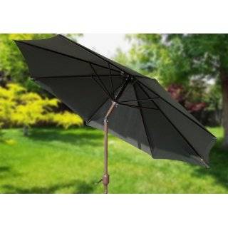   Tan Aluminum Patio Umbrella with Crank & Tilt Patio, Lawn & Garden