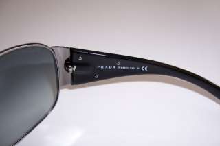 Authentic PRADA Unisex Sunglasses Women Men Black Cool Sleek w/ Case 
