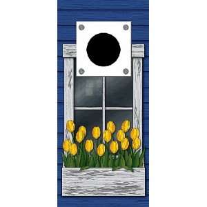  Yellow Tulips on Blue Nest Box Panel