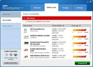 DriverScanner scan results