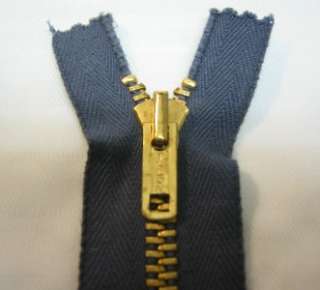 Talon Med. Blue Metal Brass Separating Zipper Lot Jacket Clothing 